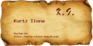 Kurtz Ilona névjegykártya